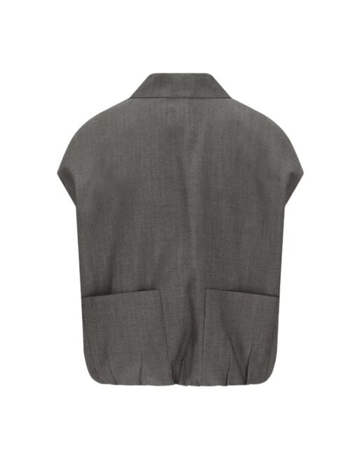 Fendi Gray Buttoned Jacket