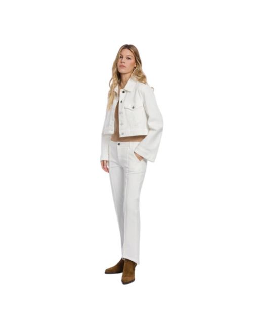Dondup White Boot-Cut Jeans