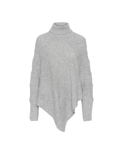 Cream Gray Turtlenecks