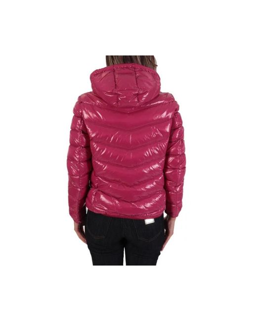 Colmar Jassen ,Roze ,Nylon Glanzende Donzen Jas in het Red