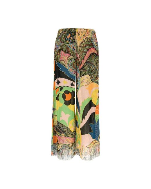 Etro Green Wide Trousers