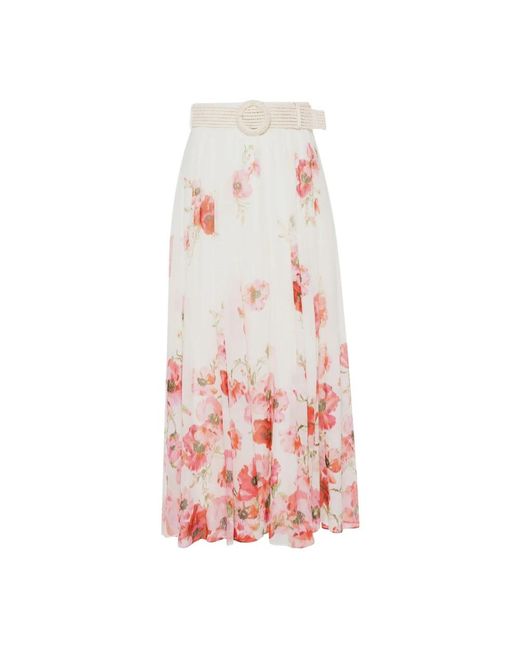 Zimmermann Maxi Skirts in het Pink
