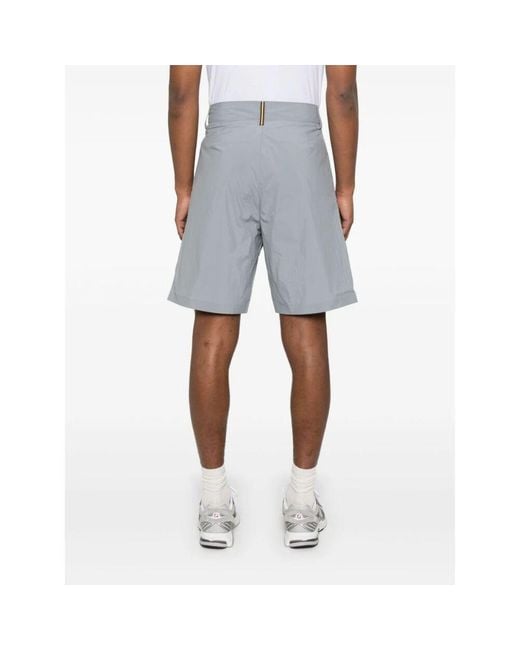 K-Way Graue Shorts Mit Frontreißverschluss in Blue für Herren