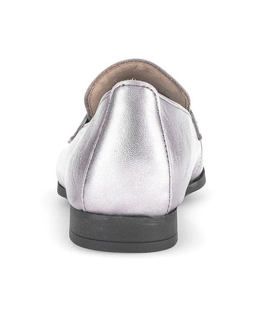 Gabor White Slip-On Loafer
