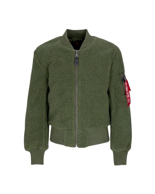 Alpha Industries Jassen ,Groen ,Liner Ma-1 Teddy Jas in het Green voor heren