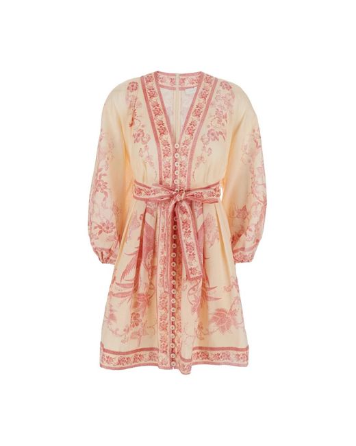 Zimmermann Short Dresses in het Pink