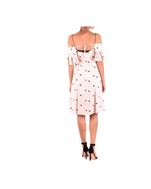 McQueen Red Dress Pink 187060