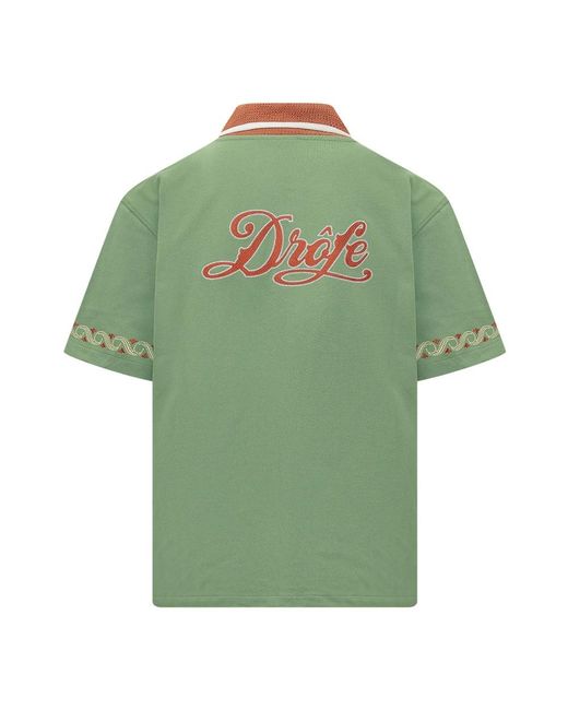 Drole de Monsieur Green Polo Shirts for men
