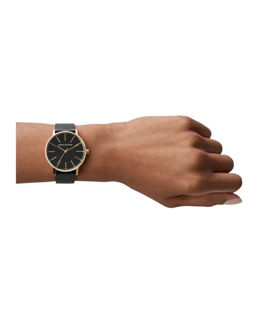 ARMANI EXCHANGE Black Elegante Goldene Lola Damenuhr