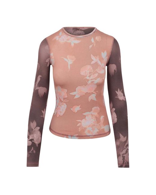 DIESEL Pink Long Sleeve T-Shirts