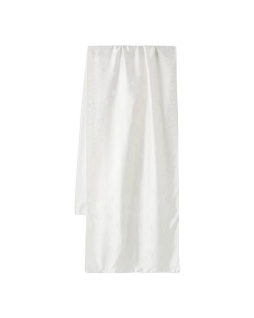 Moschino White Seidenschal
