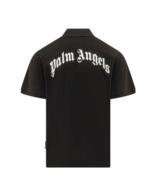 Palm Angels Black Polo Shirts for men