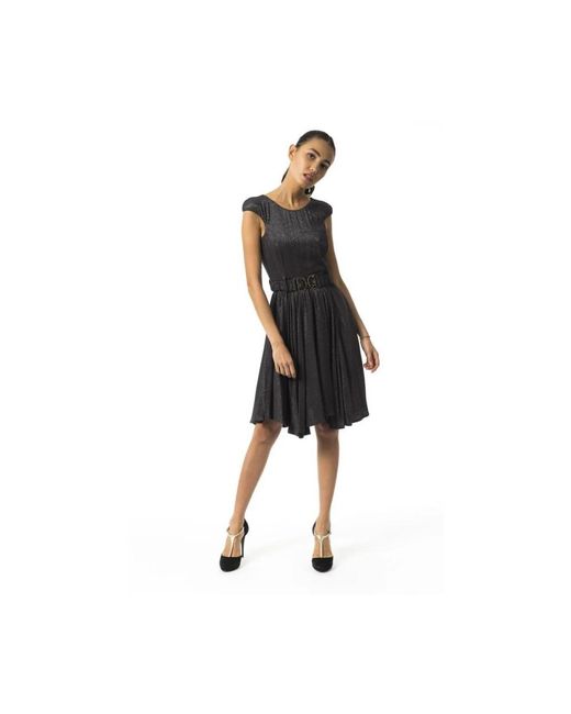 Byblos Kleedjes ,Grijs ,Viscose Casual Jurk in het Black