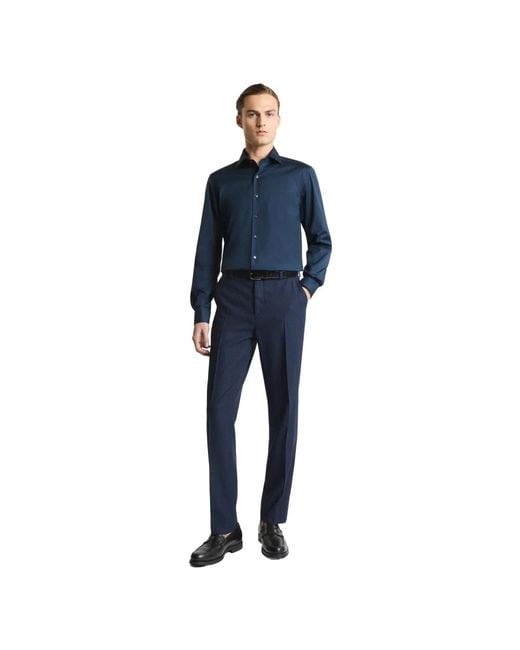 Fay Blue Formal Shirts for men