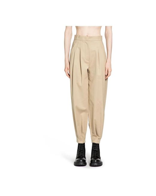 Max Mara Tapered Trousers in het Natural
