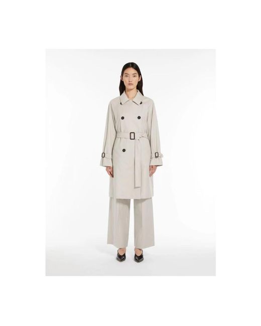 Max Mara White Trench Coats