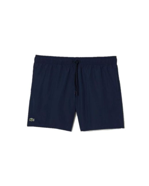 Lacoste Badmode ,Blauw ,Polyester Sneldrogende Zwemshorts in het Blue voor heren
