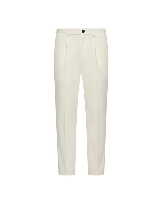 Herno Broeken ,Wit ,Katoen Gekreukte Broek in het White voor heren