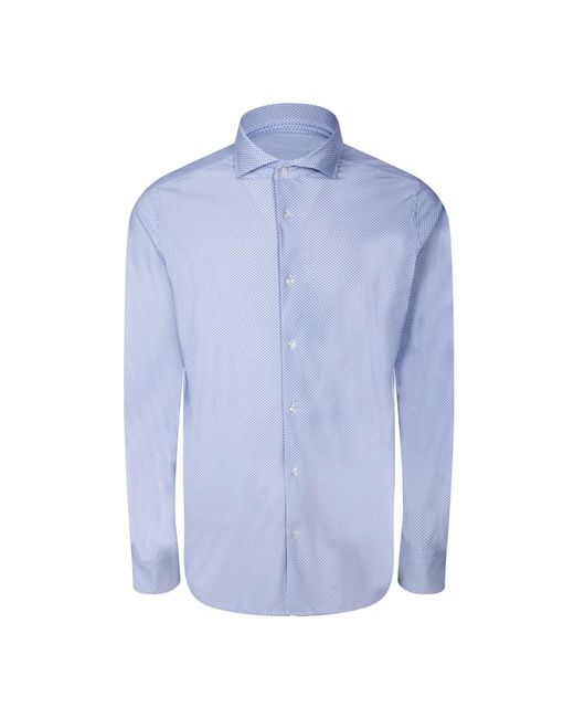 Dell'Oglio Blue Casual Shirts for men