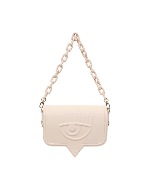 Chiara Ferragni Shoulder Bags in het Natural