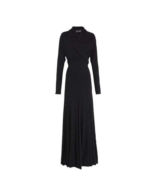 Cortana Kleedjes ,Zwart ,Katoen Velora, Zwart Cupro Stretch Jurk in het Black