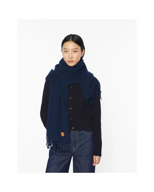 Maison Kitsuné Blue Winter Scarves