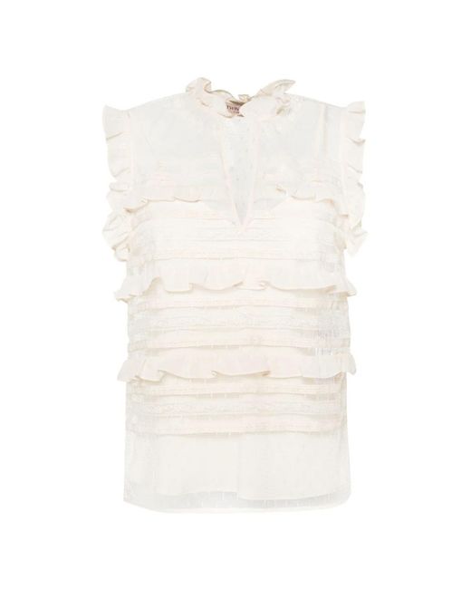 Twinset White Sleeveless Tops