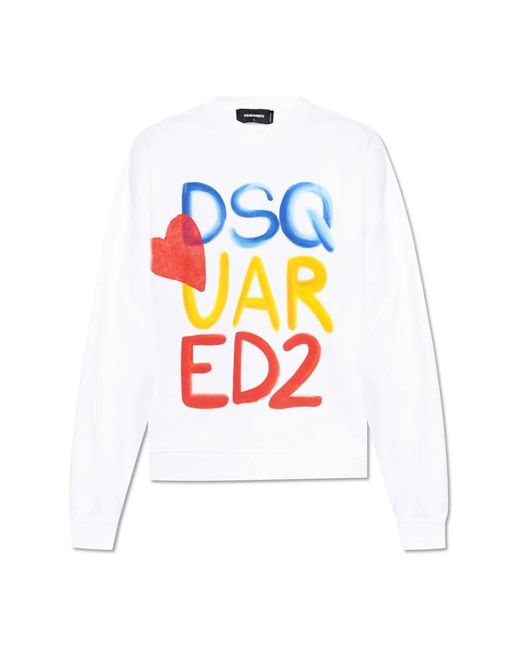 DSquared² Sweatshirts in het White voor heren