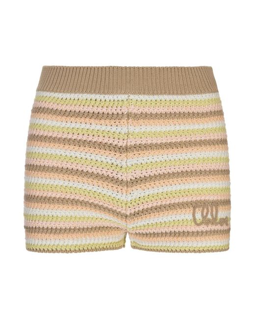 Chloé Short Shorts in het Natural