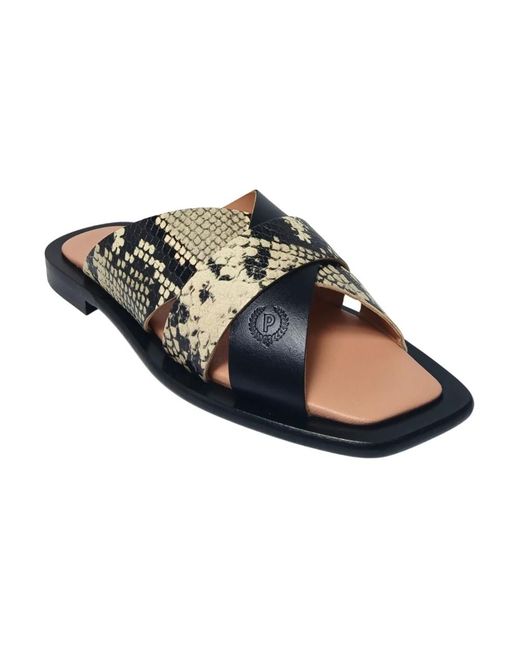Pollini Brown Leder-Slider