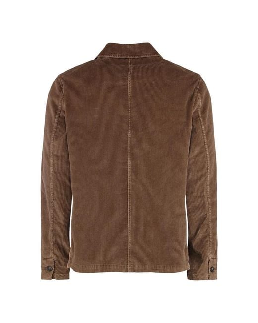 Slowear Cordhemd Mit Taschen in Brown für Herren
