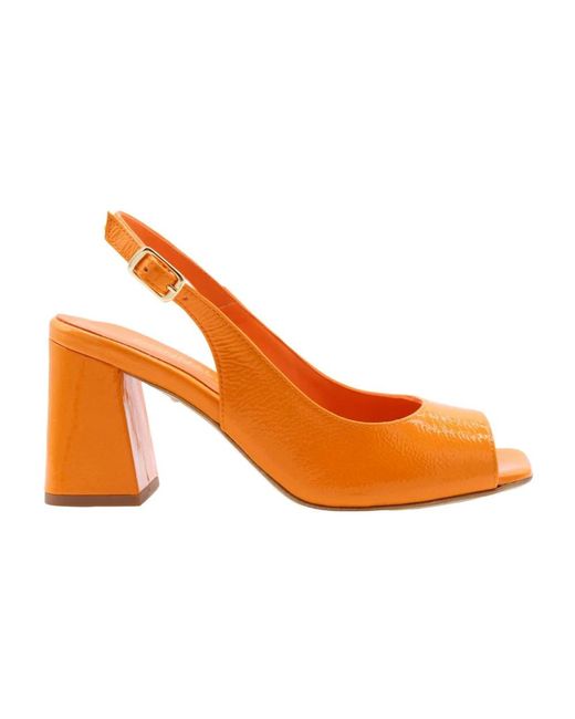 DONNA LEI Orange High Heel Sandals