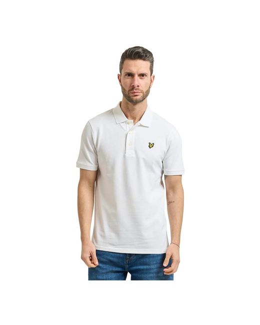 Lyle & Scott Plain Polo in het White voor heren