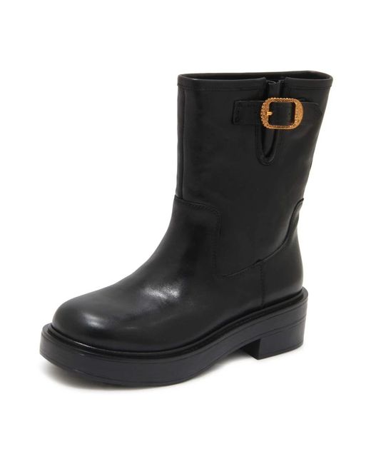 Emanuélle Vee Black Ankle Boots