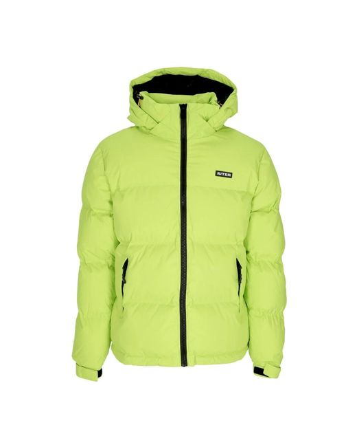 Iuter Jassen ,Groen ,Polyester Limo Puff Donsjack Hoge Kraag in het Green voor heren
