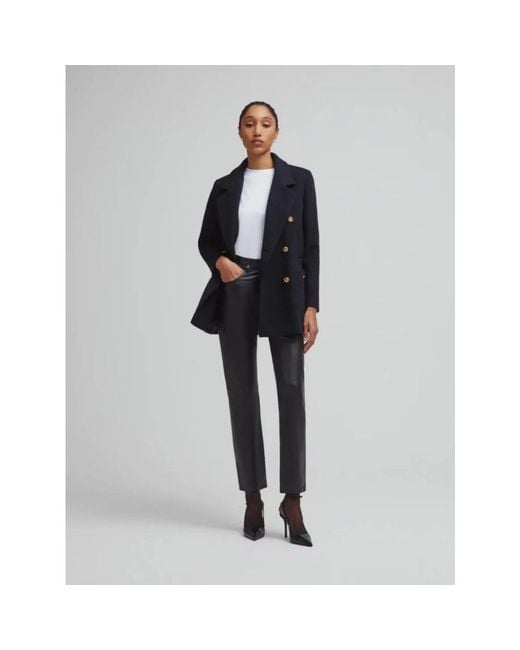 Blazé Milano Blue Double-Breasted Coats