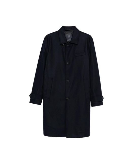 Fay Blue Single-Breasted Coats for men