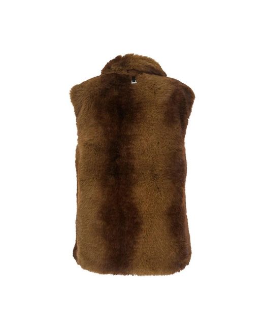Apparis Jassen ,Bruin ,Bruine Jassen Laila Mink Vest in het Brown
