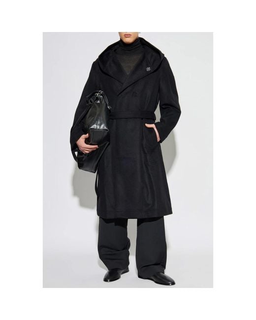 Belted Coats Yohji Yamamoto pour homme en coloris Black