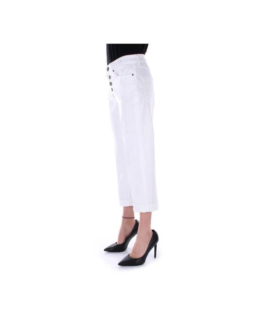 Dondup White Cropped Jeans