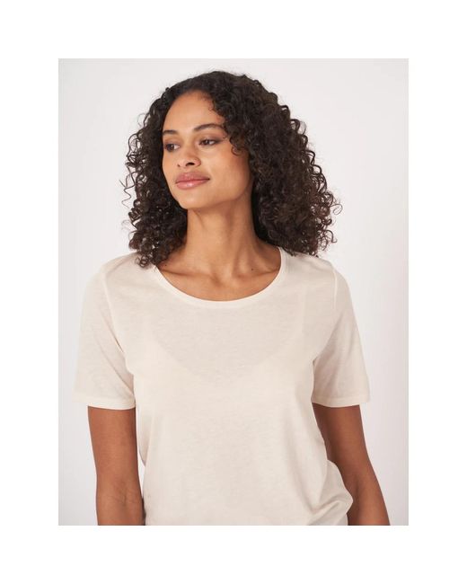 Repeat Cashmere Tops ,T-Shirt in het Gray