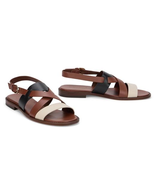 Doucal's Brown Flat Sandals