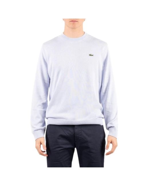 Lacoste Truien & Vesten ,Blauw ,Katoen Ah 0128 Trui Met Ronde Hals in het Blue voor heren