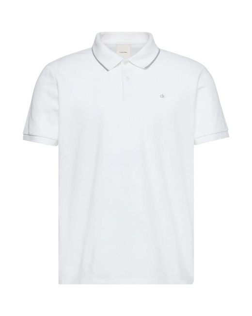 Calvin Klein White Polo Shirts for men