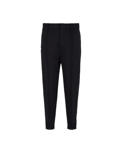 Emporio Armani Black Slim-Fit Trousers for men