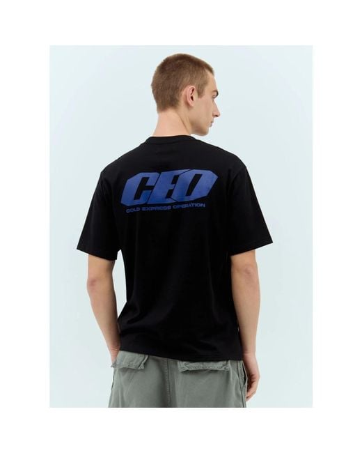 Ice & Techno Black T-Shirts for men