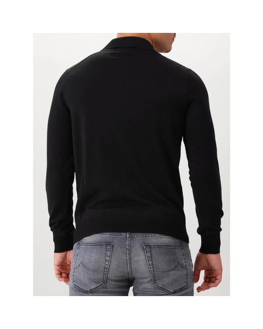 Gran Sasso Black V-Neck Knitwear for men