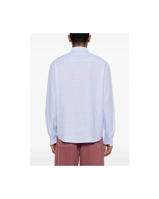 Maison Labiche Hellblaues Button-Down Hemd in Blue für Herren