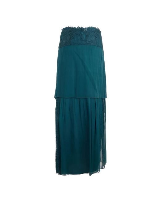 Alberta Ferretti Green Maxi Skirts