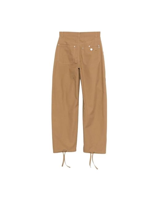 Straight Trousers di Moschino in Natural